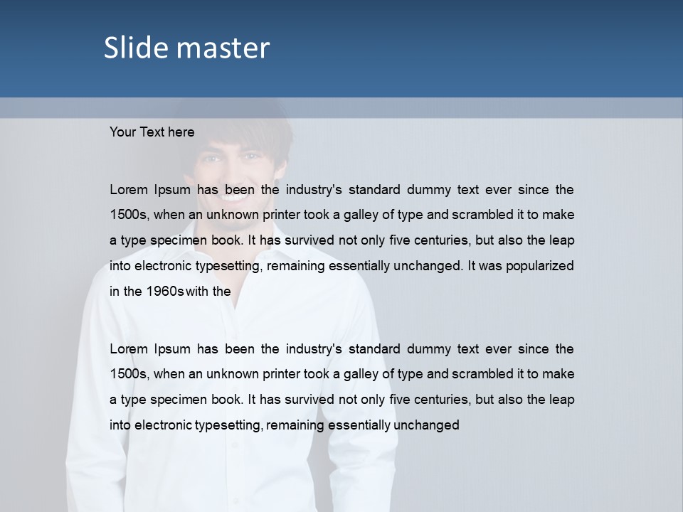 Young Background Isolated PowerPoint Template