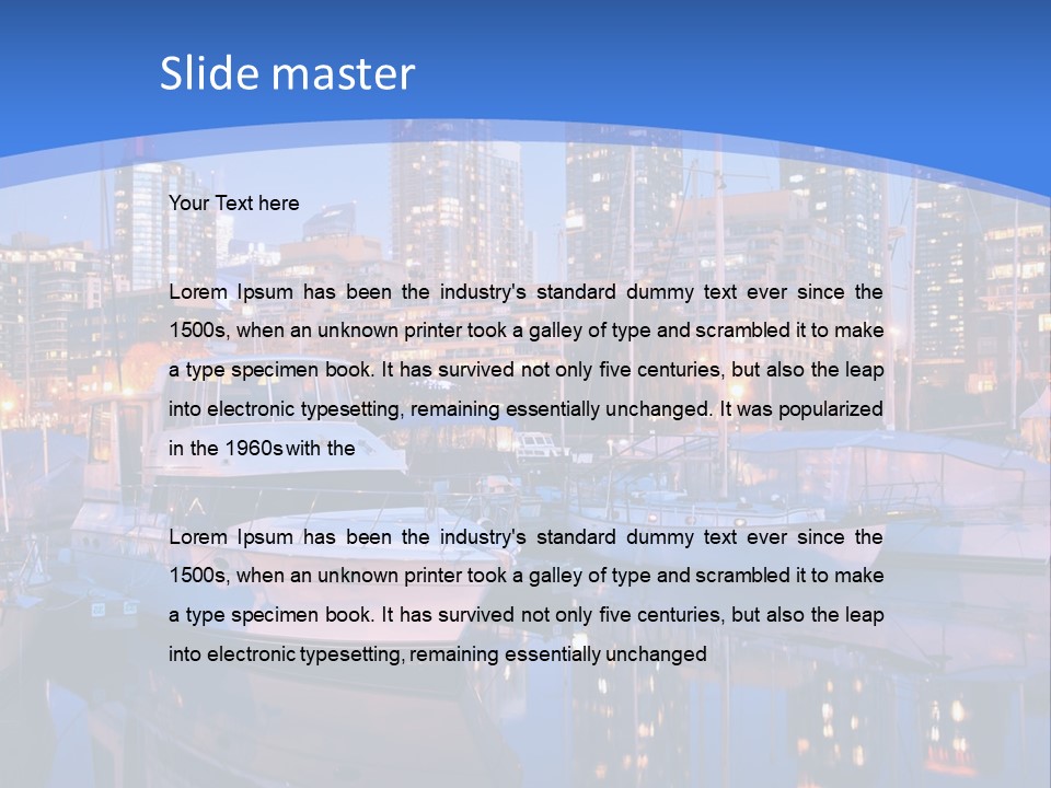 Downtown Falls Tower PowerPoint Template