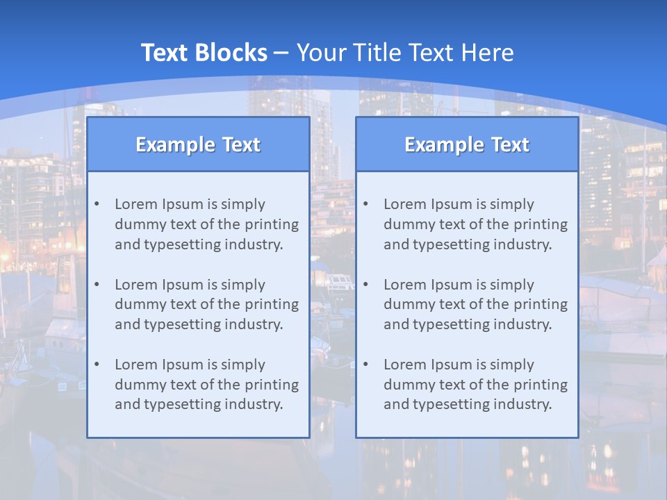 Downtown Falls Tower PowerPoint Template