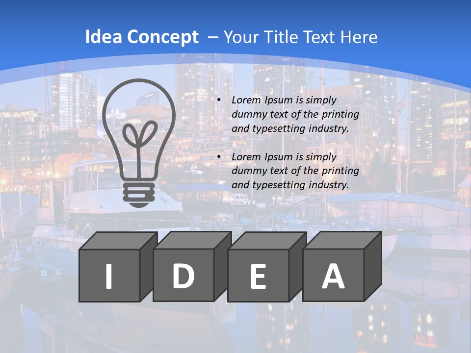 Downtown Falls Tower PowerPoint Template