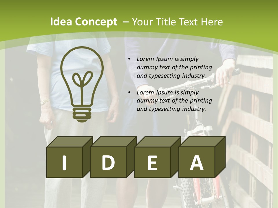 Female Elderly Retired PowerPoint Template