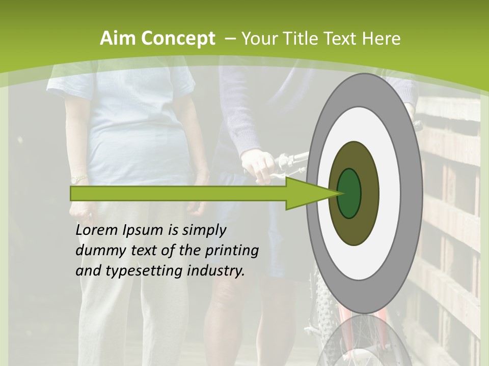 Female Elderly Retired PowerPoint Template