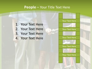 Female Elderly Retired PowerPoint Template