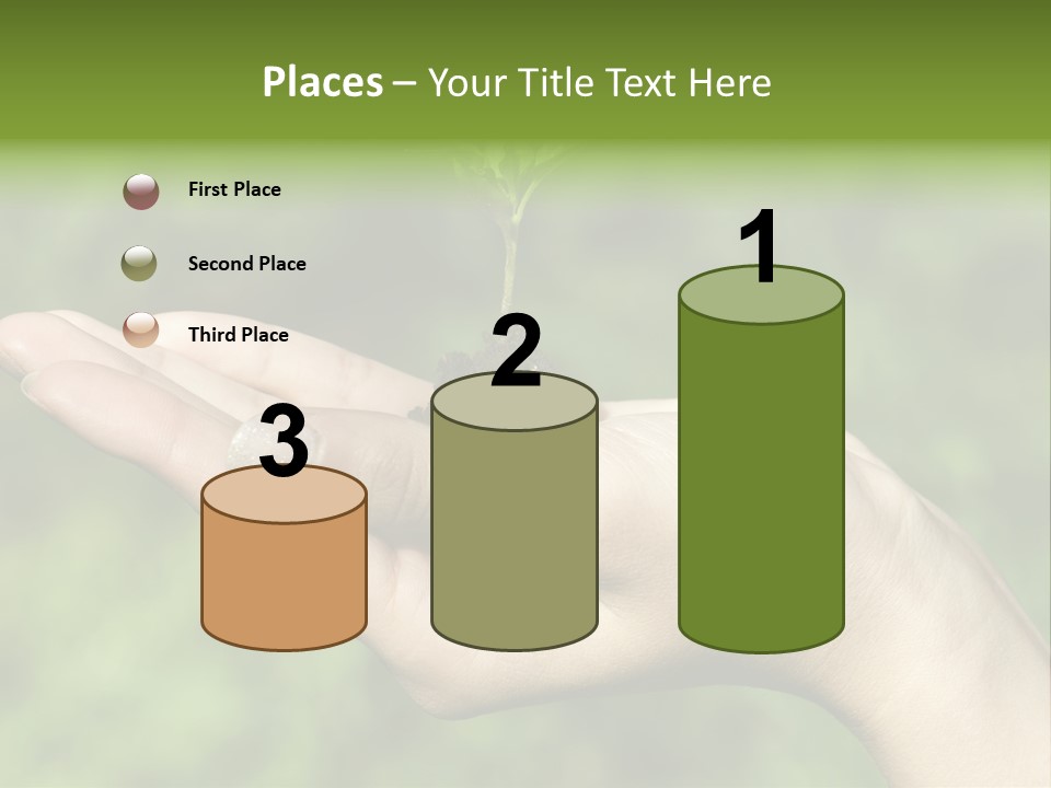 A Person Holding A Small Plant In Their Hand PowerPoint Template