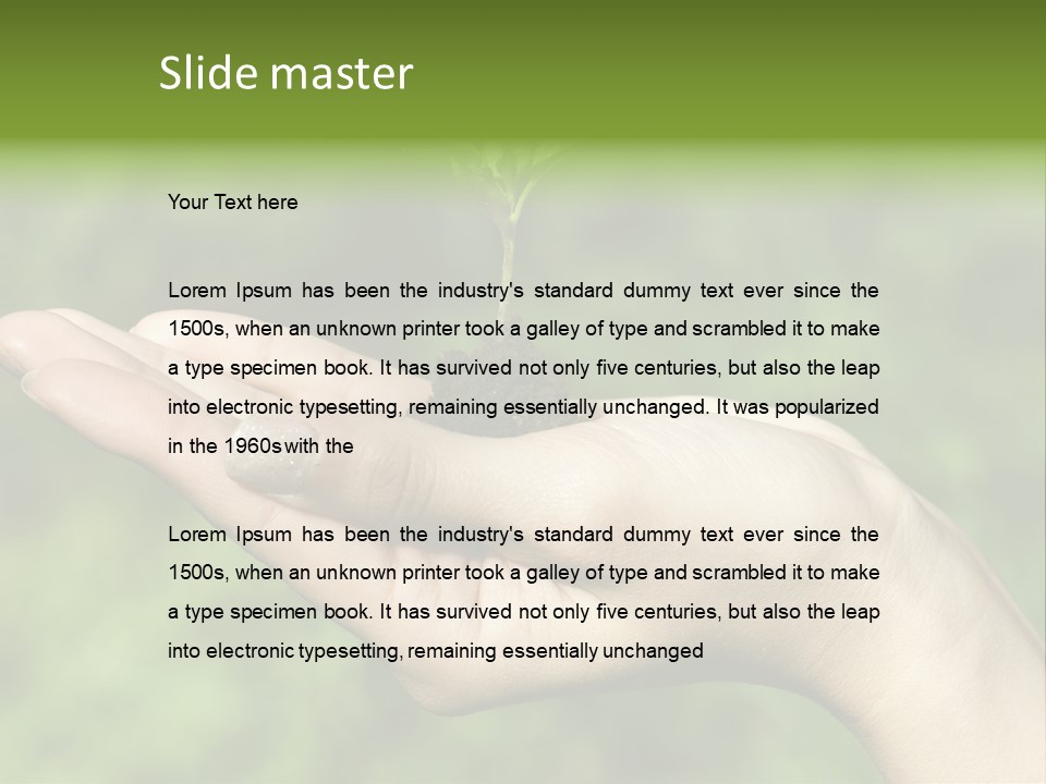 A Person Holding A Small Plant In Their Hand PowerPoint Template