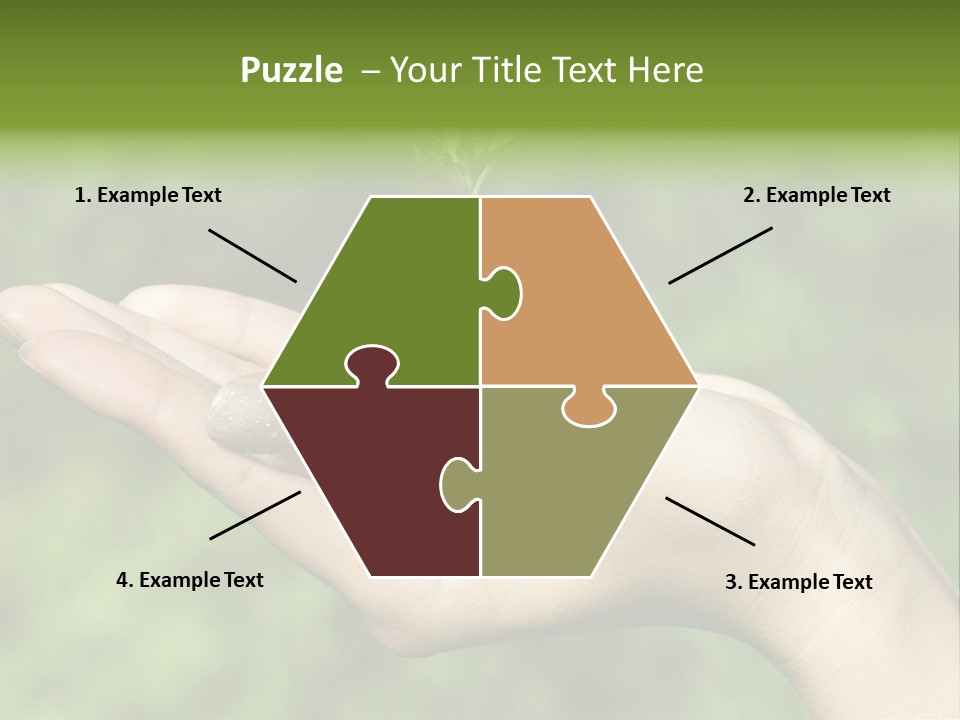 A Person Holding A Small Plant In Their Hand PowerPoint Template