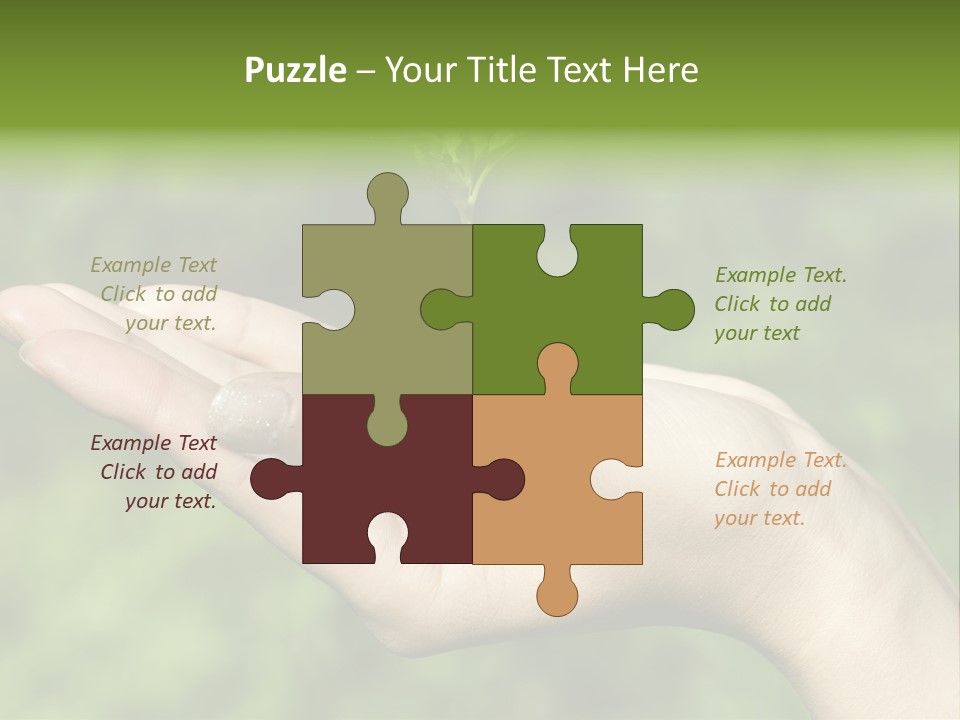 A Person Holding A Small Plant In Their Hand PowerPoint Template