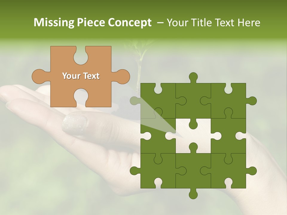 A Person Holding A Small Plant In Their Hand PowerPoint Template