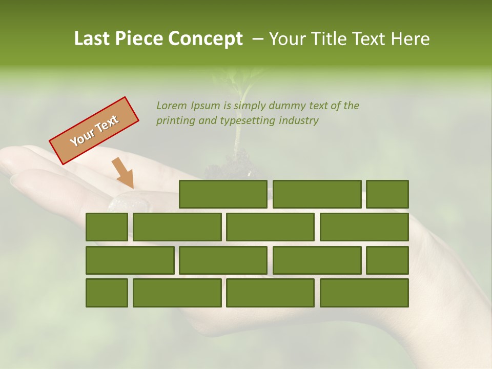 A Person Holding A Small Plant In Their Hand PowerPoint Template