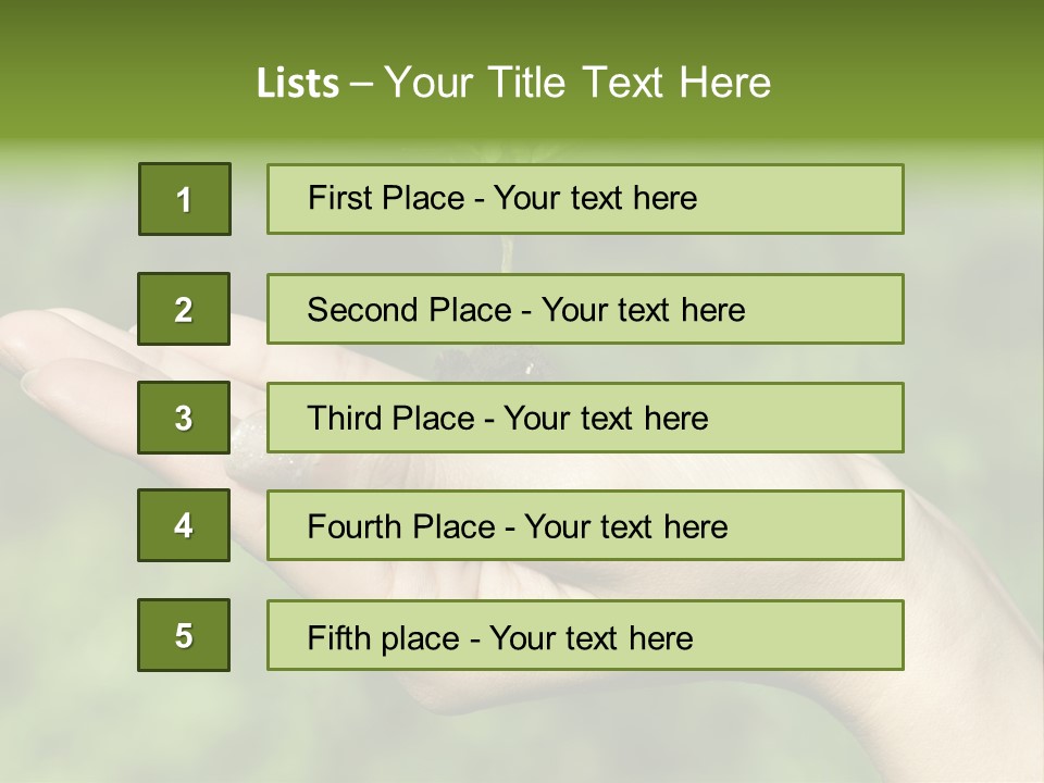 A Person Holding A Small Plant In Their Hand PowerPoint Template