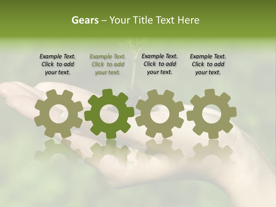 A Person Holding A Small Plant In Their Hand PowerPoint Template