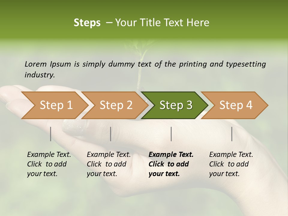 A Person Holding A Small Plant In Their Hand PowerPoint Template