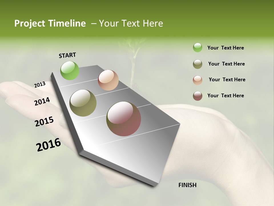 A Person Holding A Small Plant In Their Hand PowerPoint Template