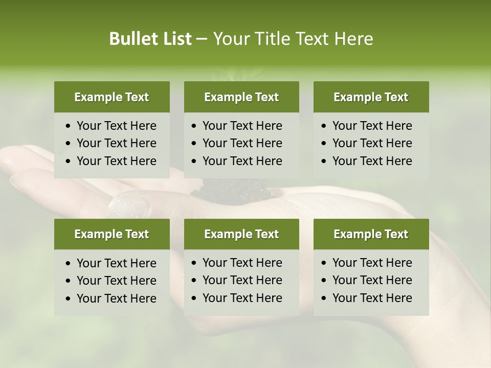 A Person Holding A Small Plant In Their Hand PowerPoint Template