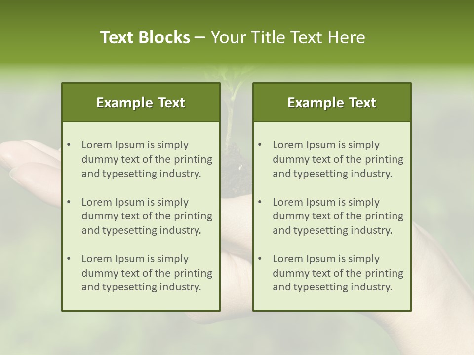 A Person Holding A Small Plant In Their Hand PowerPoint Template