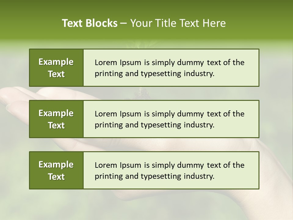 A Person Holding A Small Plant In Their Hand PowerPoint Template