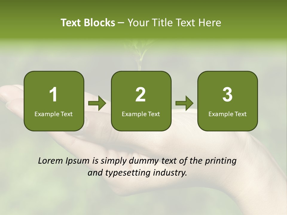 A Person Holding A Small Plant In Their Hand PowerPoint Template