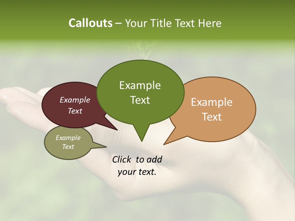 A Person Holding A Small Plant In Their Hand PowerPoint Template