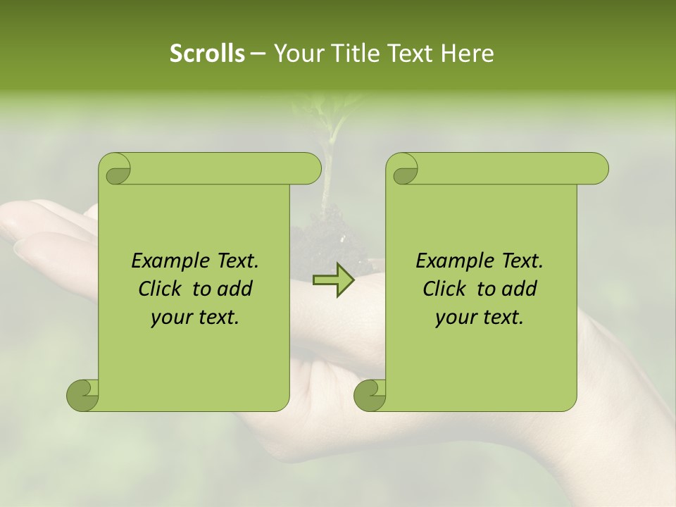 A Person Holding A Small Plant In Their Hand PowerPoint Template