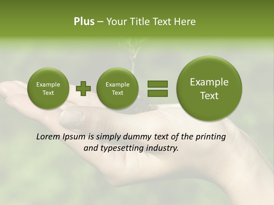A Person Holding A Small Plant In Their Hand PowerPoint Template