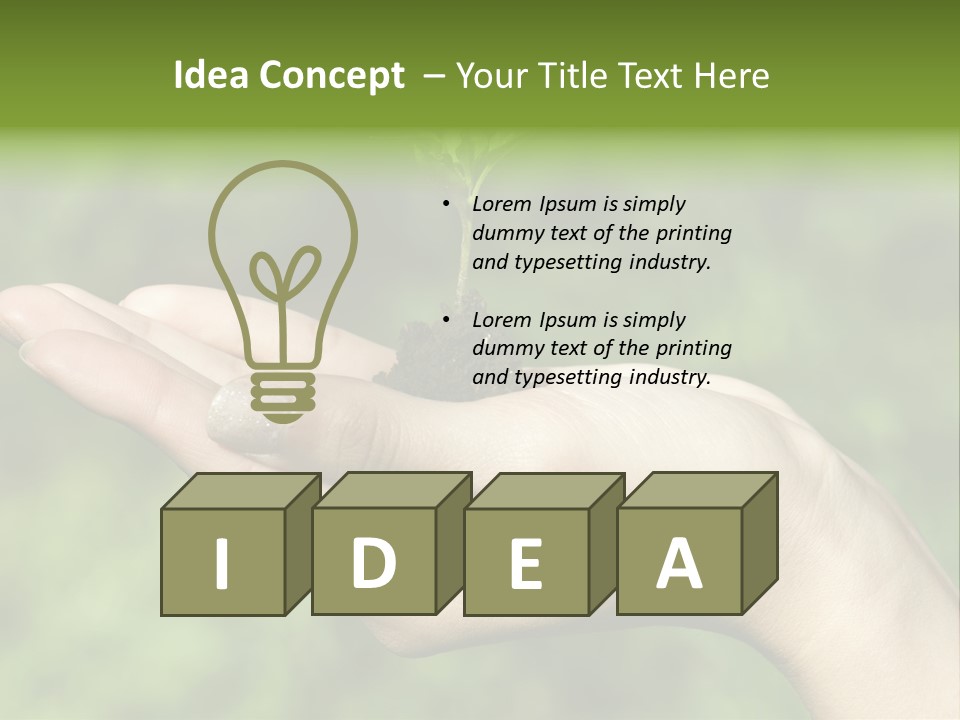 A Person Holding A Small Plant In Their Hand PowerPoint Template