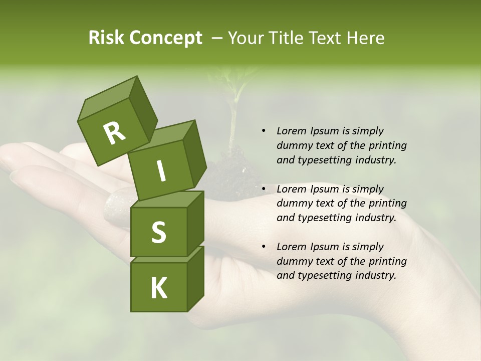 A Person Holding A Small Plant In Their Hand PowerPoint Template