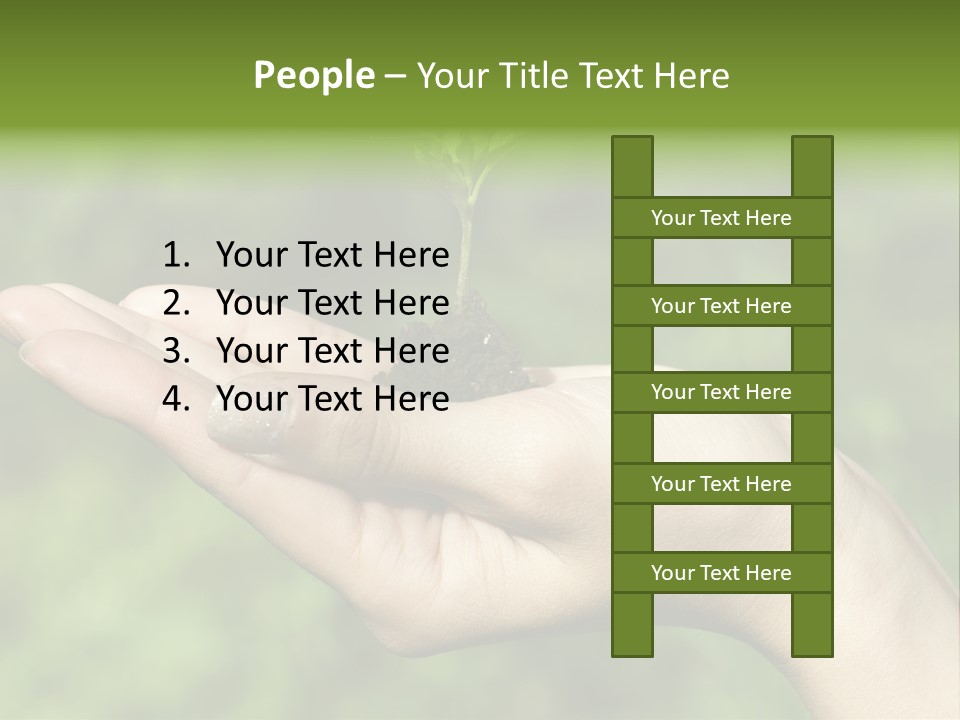 A Person Holding A Small Plant In Their Hand PowerPoint Template