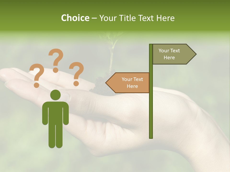 A Person Holding A Small Plant In Their Hand PowerPoint Template