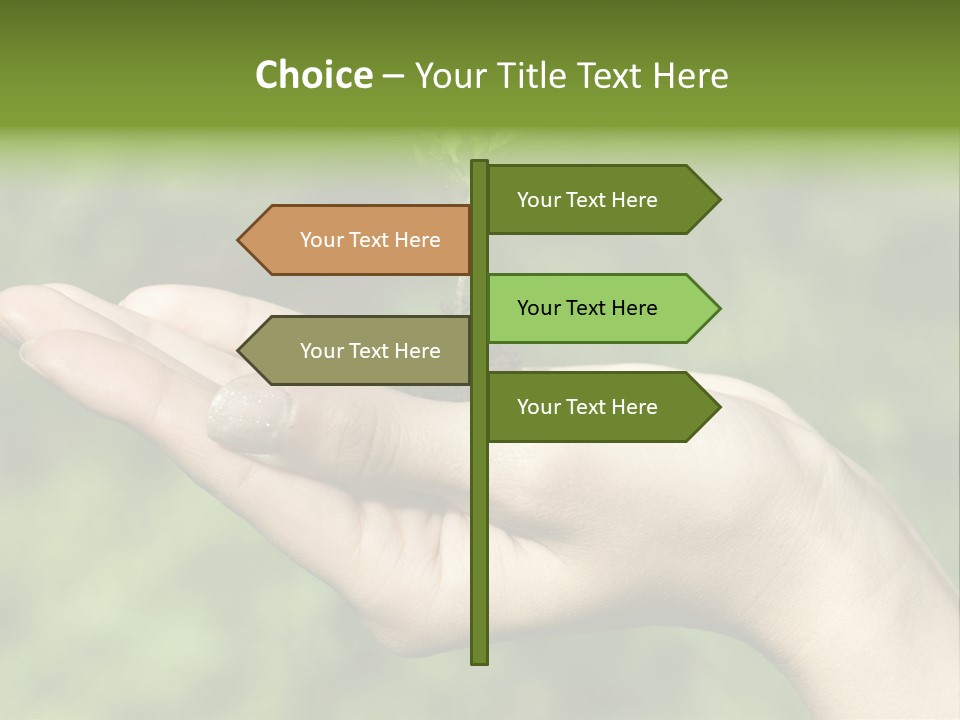 A Person Holding A Small Plant In Their Hand PowerPoint Template