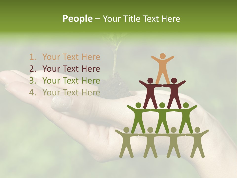 A Person Holding A Small Plant In Their Hand PowerPoint Template