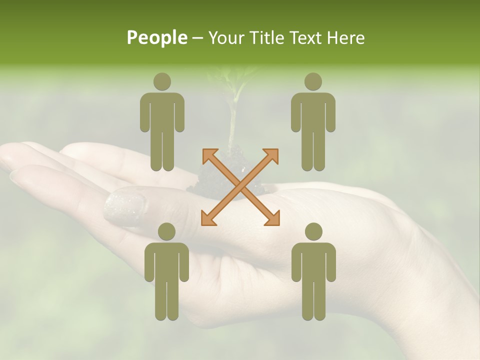 A Person Holding A Small Plant In Their Hand PowerPoint Template