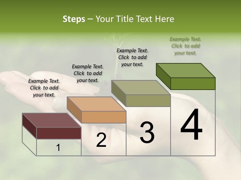A Person Holding A Small Plant In Their Hand PowerPoint Template