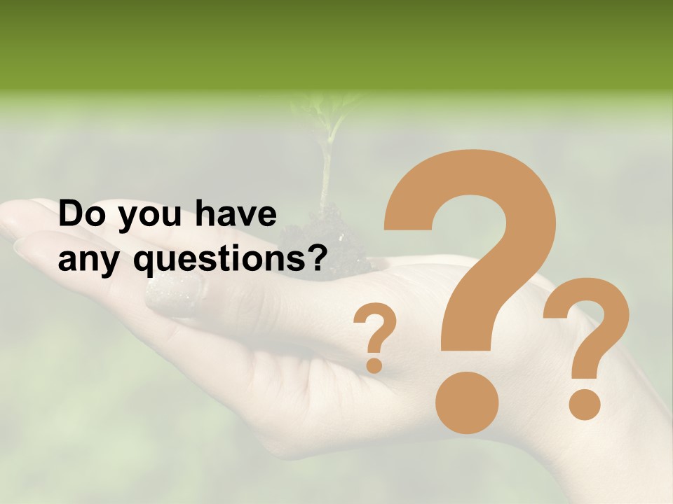A Person Holding A Small Plant In Their Hand PowerPoint Template