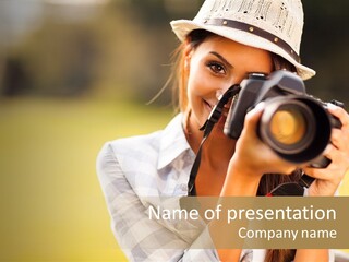 Hat Spring White PowerPoint Template