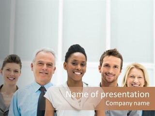 Businesspeople Team Employee PowerPoint Template