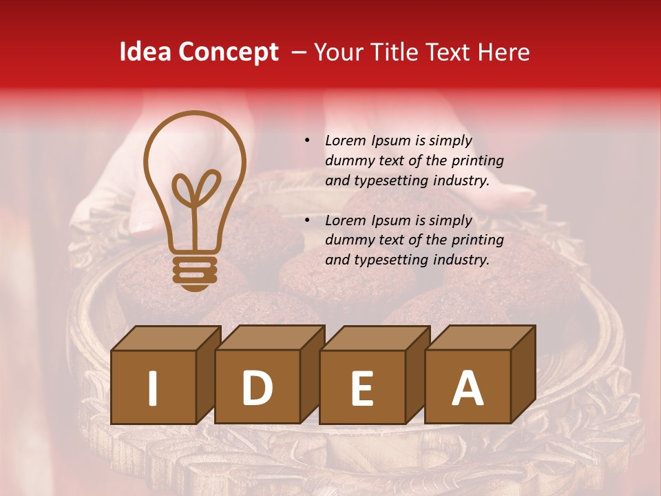 Party Muffin Person PowerPoint Template