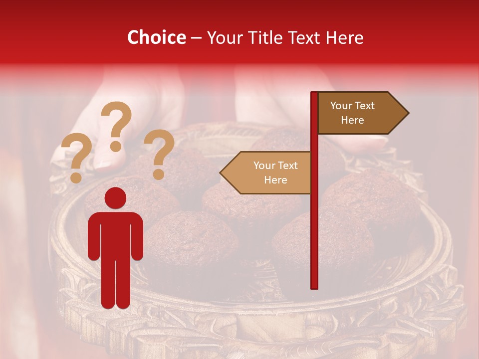 Party Muffin Person PowerPoint Template