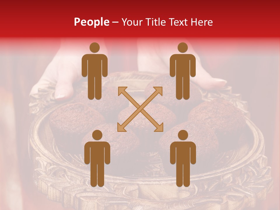 Party Muffin Person PowerPoint Template