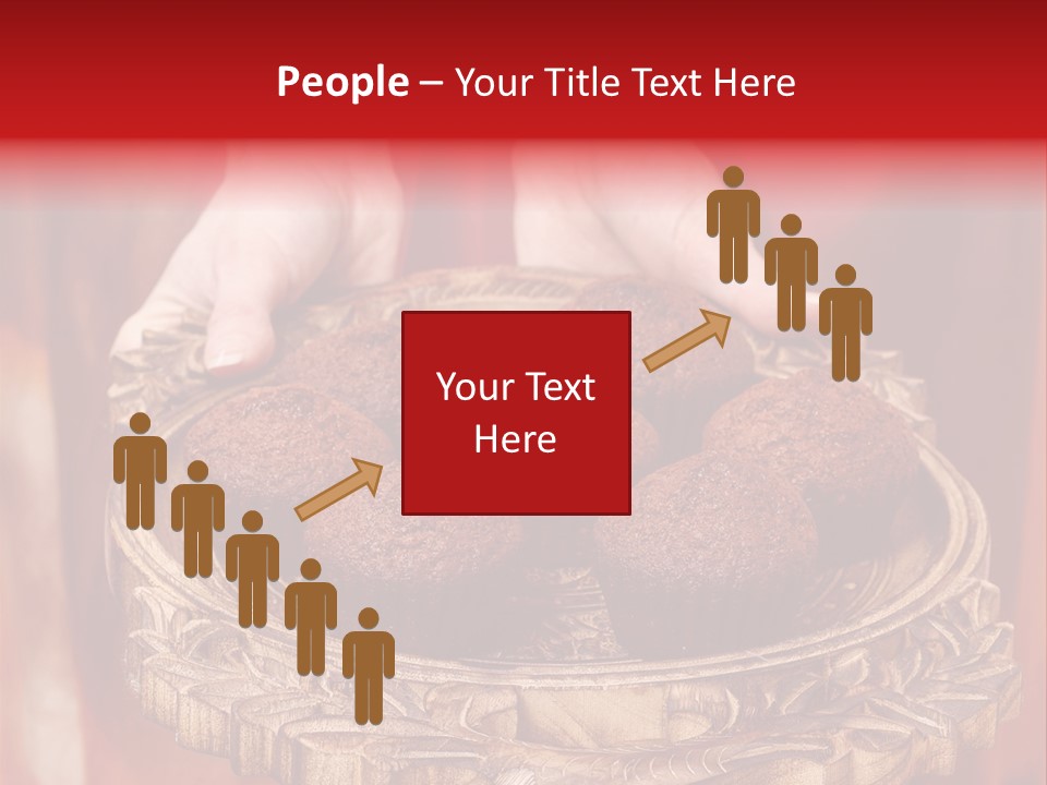 Party Muffin Person PowerPoint Template