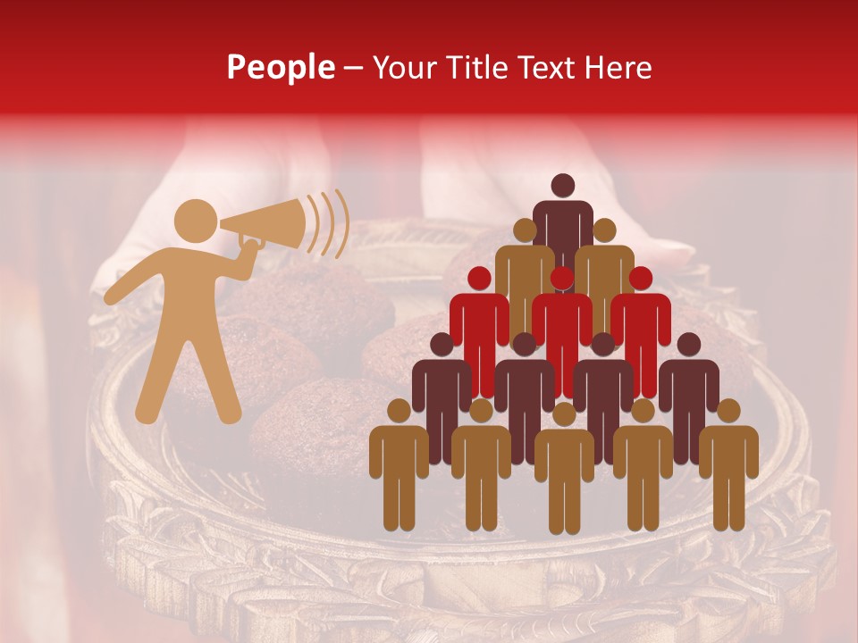 Party Muffin Person PowerPoint Template