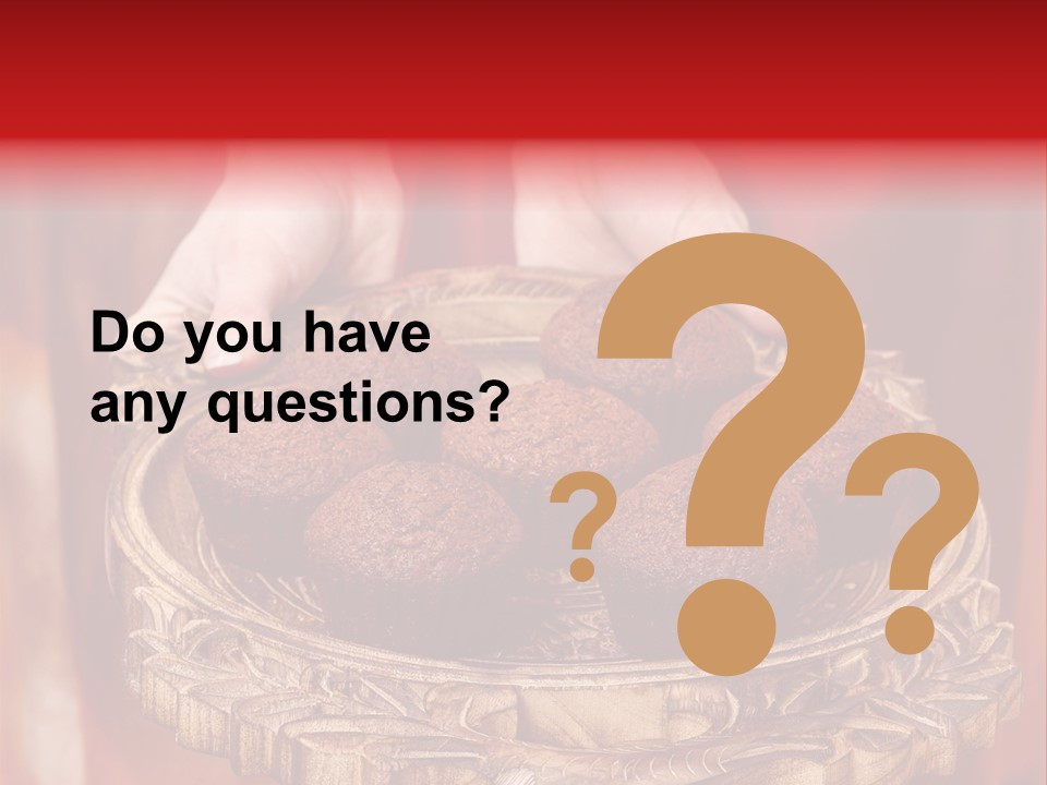 Party Muffin Person PowerPoint Template