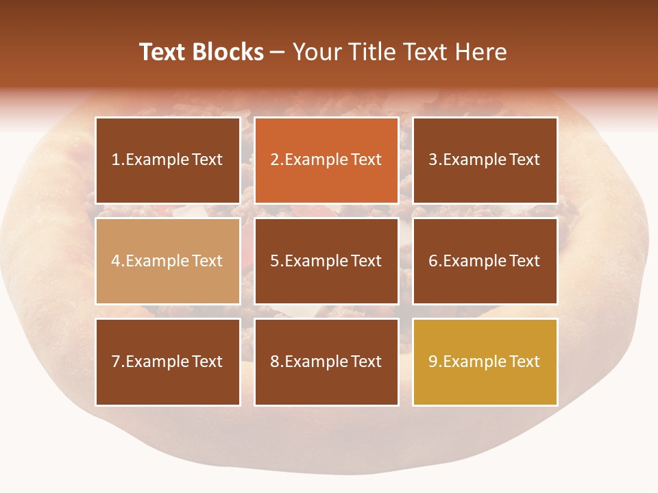 A Pizza With Meat And Onions On A White Background PowerPoint Template