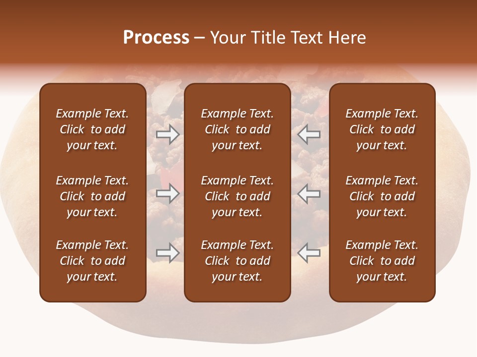 A Pizza With Meat And Onions On A White Background PowerPoint Template