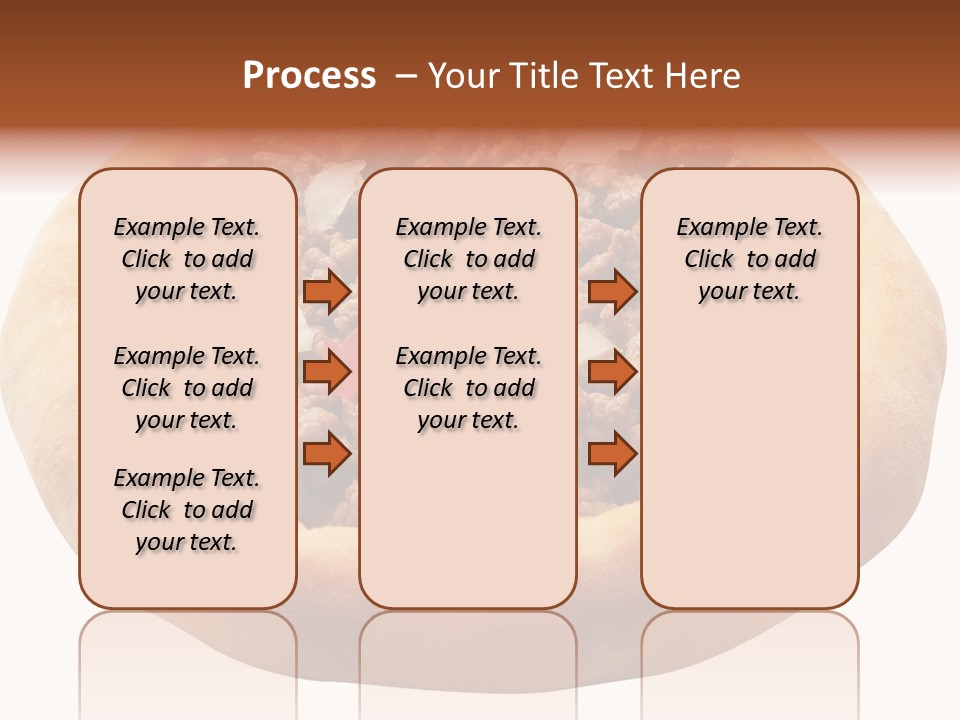 A Pizza With Meat And Onions On A White Background PowerPoint Template