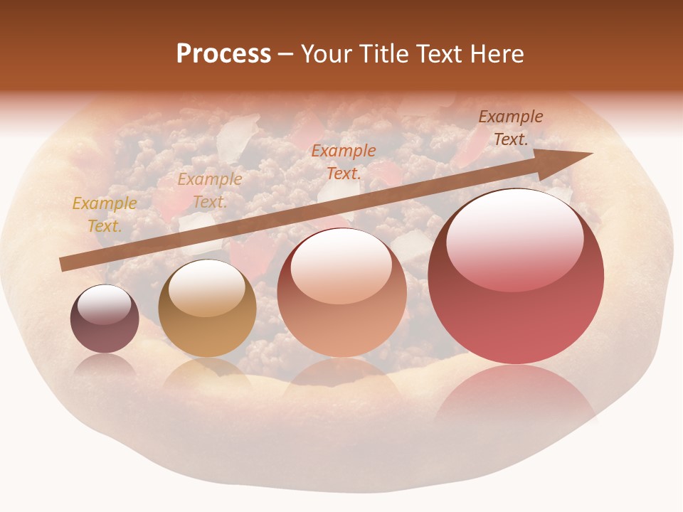 A Pizza With Meat And Onions On A White Background PowerPoint Template