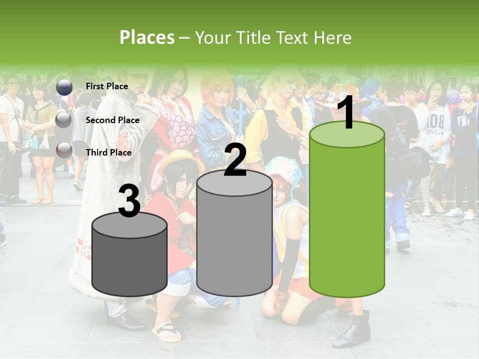 A Group Of People Are Posing For A Picture PowerPoint Template