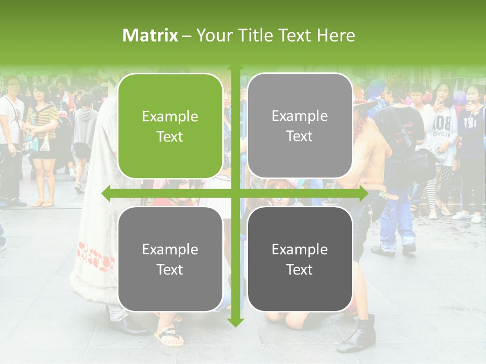 A Group Of People Are Posing For A Picture PowerPoint Template