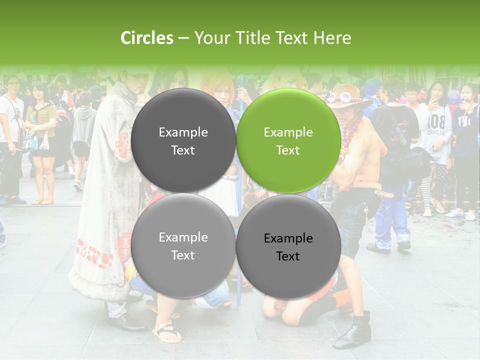 A Group Of People Are Posing For A Picture PowerPoint Template