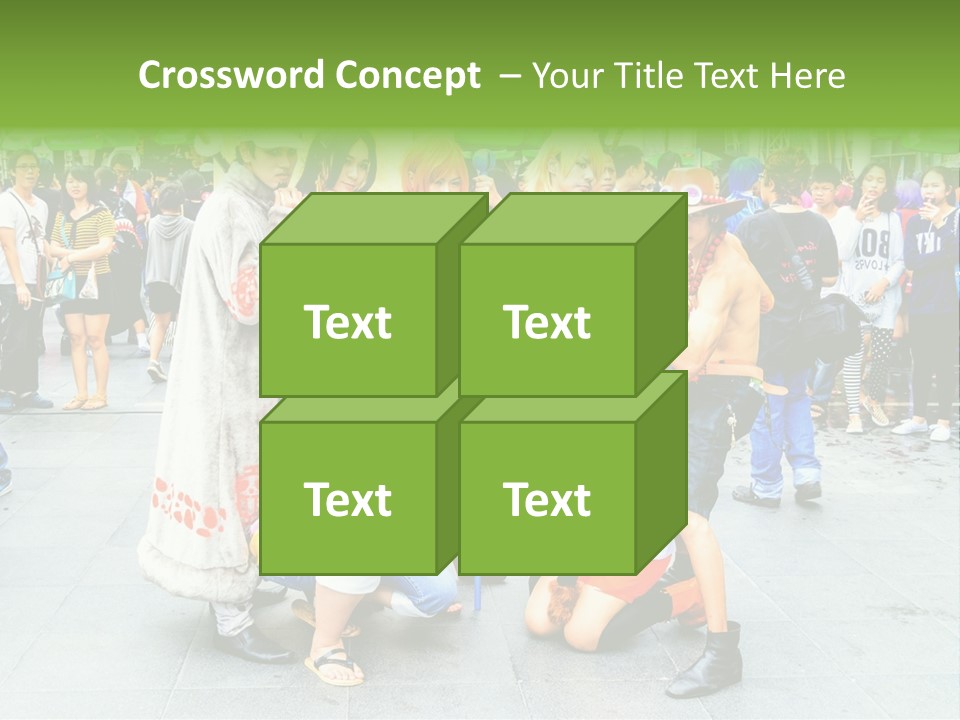 A Group Of People Are Posing For A Picture PowerPoint Template