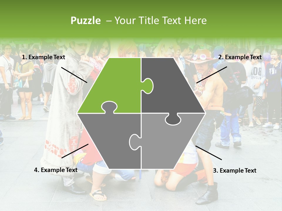 A Group Of People Are Posing For A Picture PowerPoint Template